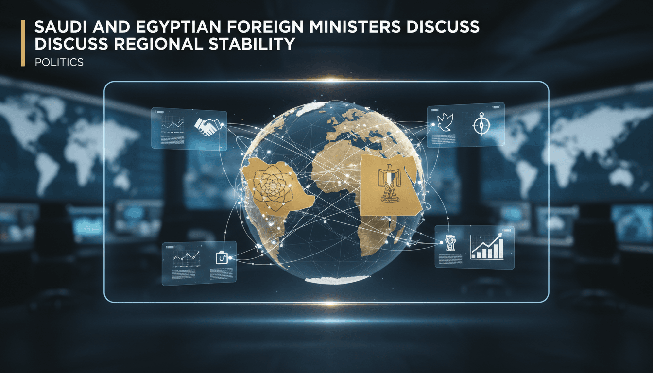 Saudi and Egyptian foreign ministers discussing regional stability.