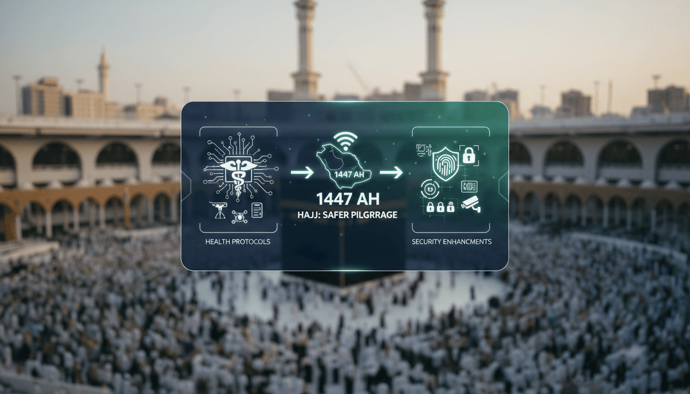 Pilgrims at Hajj with enhanced health and security measures
