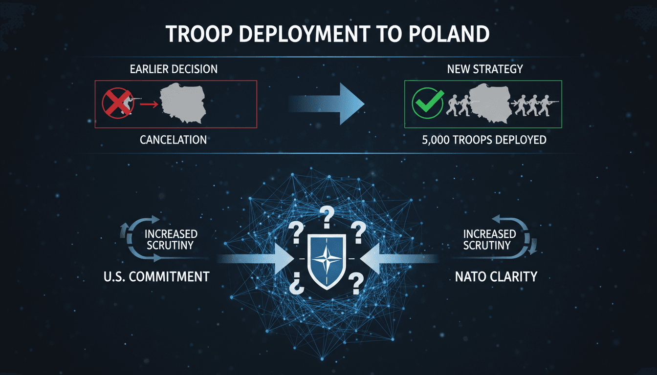 President Trump announces troop deployment to Poland during NATO meeting.