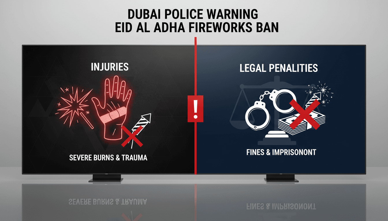 Dubai Police warning against fireworks use during Eid Al Adha celebrations