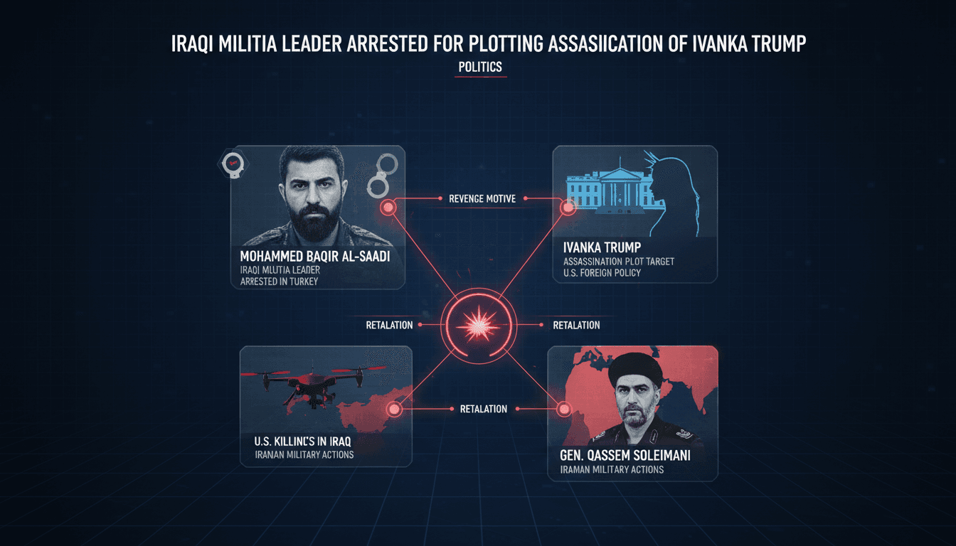 Iraqi militia leader Mohammed Baqir Al-Saadi arrested for plotting against Ivanka Trump.