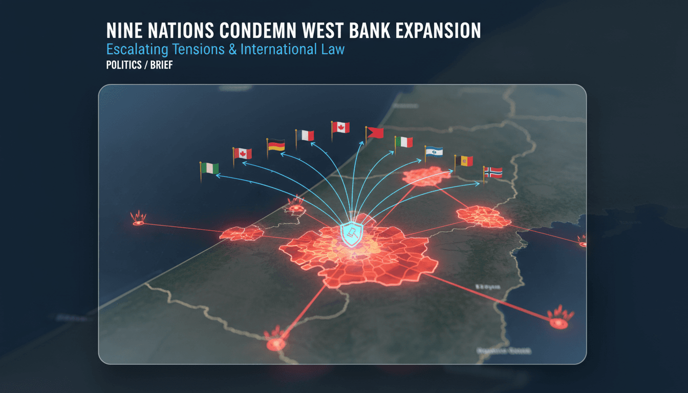 Nine Nations Condemn Israel's West Bank Settlement Expansion