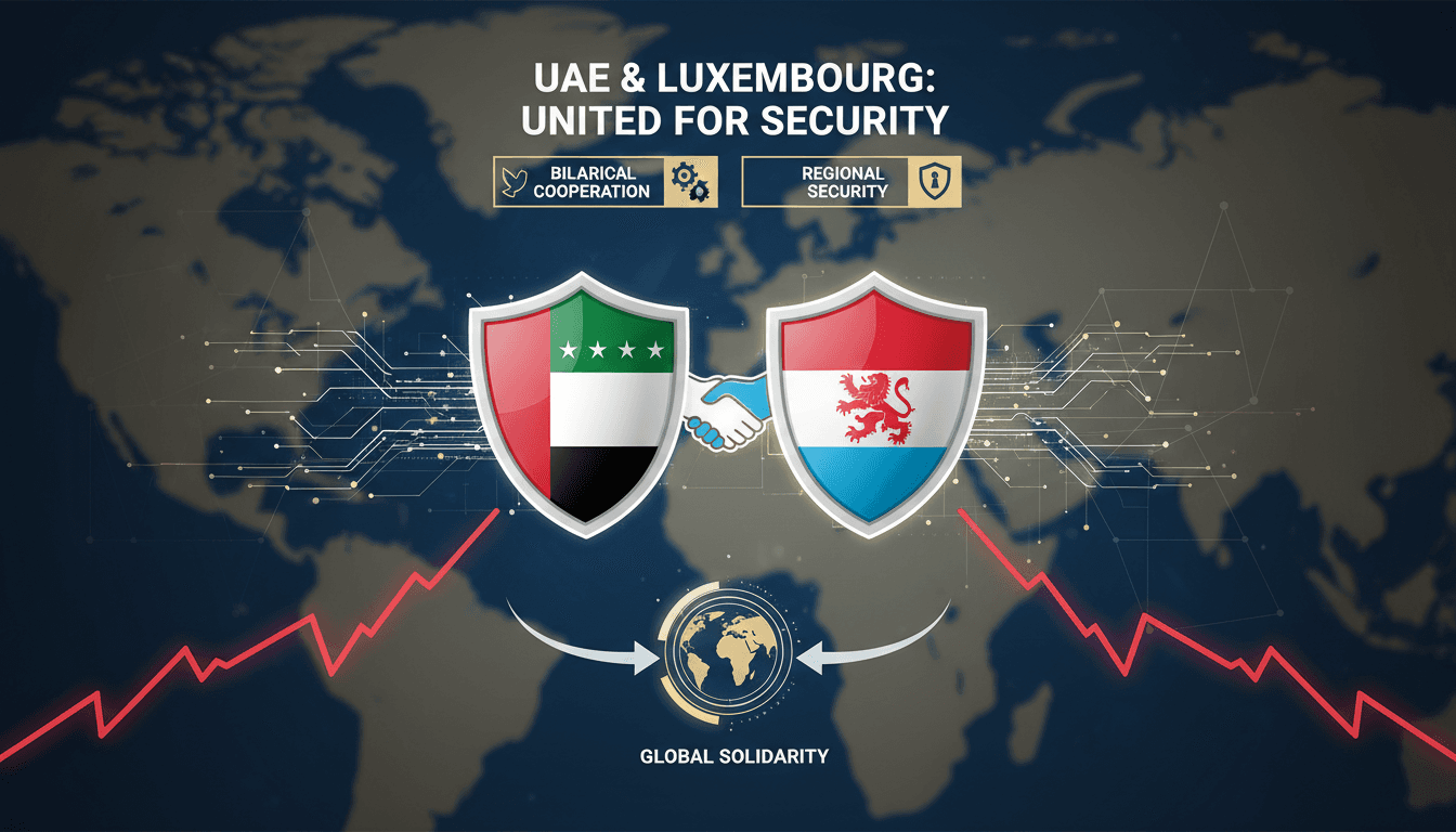 Sheikh Abdullah bin Zayed Al Nahyan and Luc Frieden during their meeting in Luxembourg.