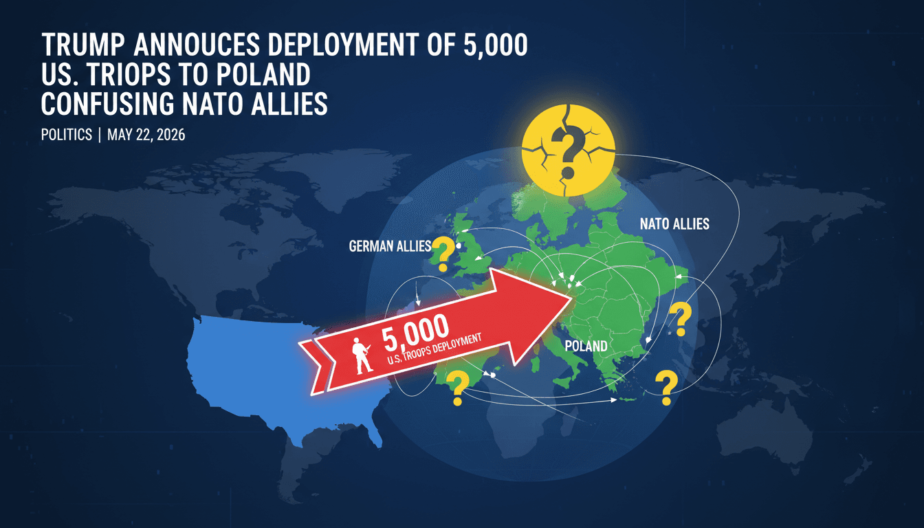 A map highlighting the deployment of U.S. troops to Poland and its implications for NATO alliances.