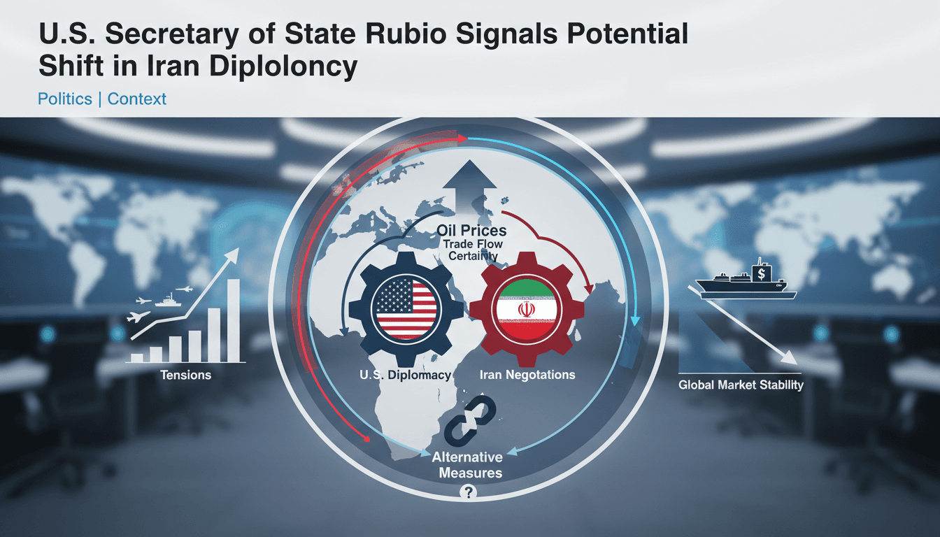 Infographic illustrating the impact of U.S.-Iran negotiations on oil prices and trade routes.
