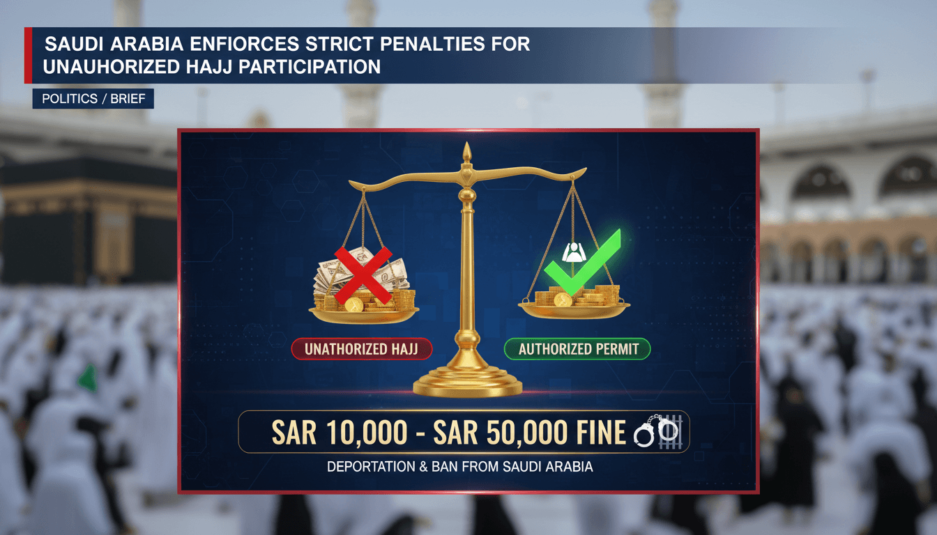 Saudi Arabia's Hajj pilgrimage with a focus on compliance regulations.