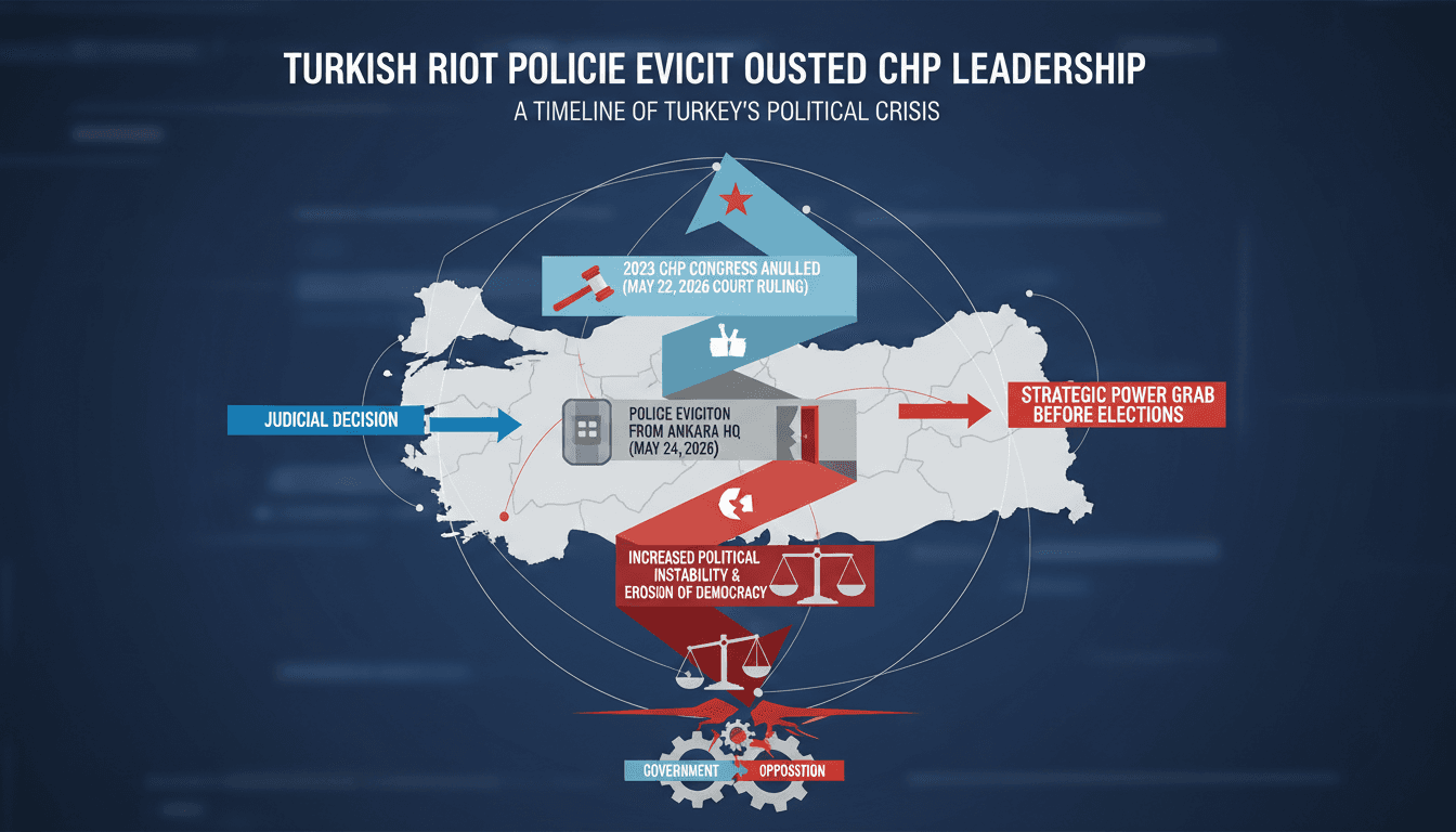 Turkish Riot Police Evict Ousted Leadership from CHP Headquarters