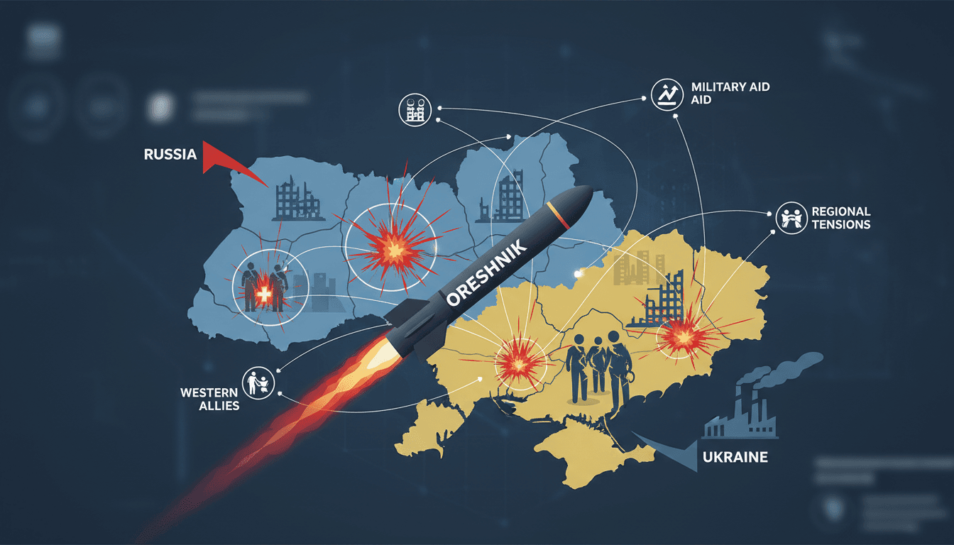 A visual representation of the Oreshnik missile's impact on Ukraine, highlighting the military escalation and its consequences.