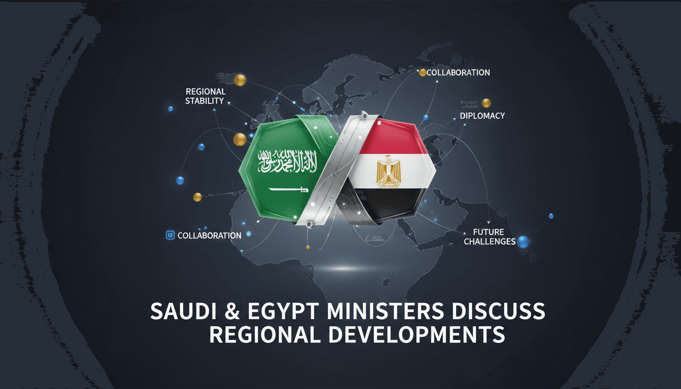 Saudi and Egyptian foreign ministers discussing regional developments.