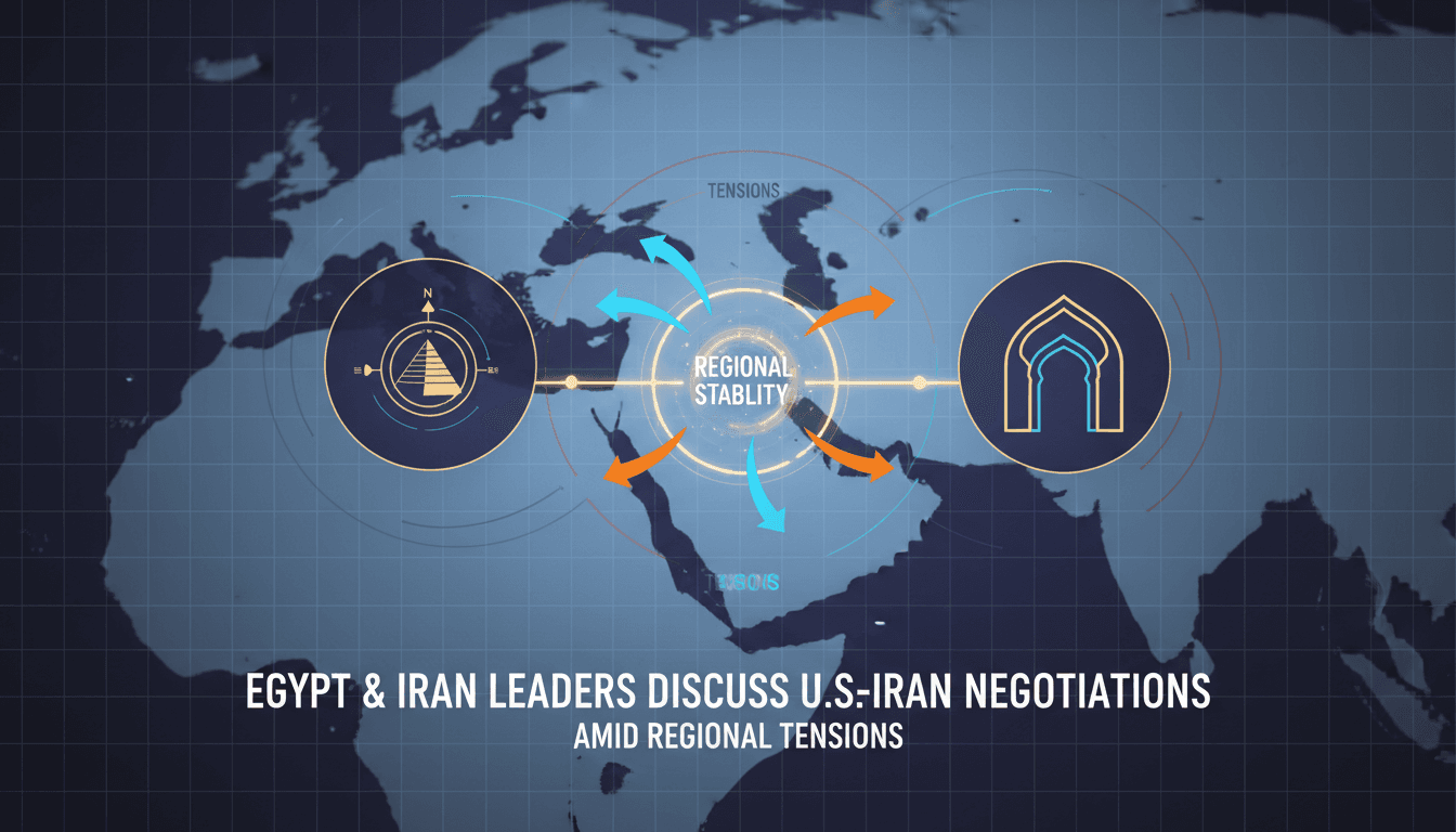Egyptian and Iranian leaders discussing U.S.-Iran negotiations