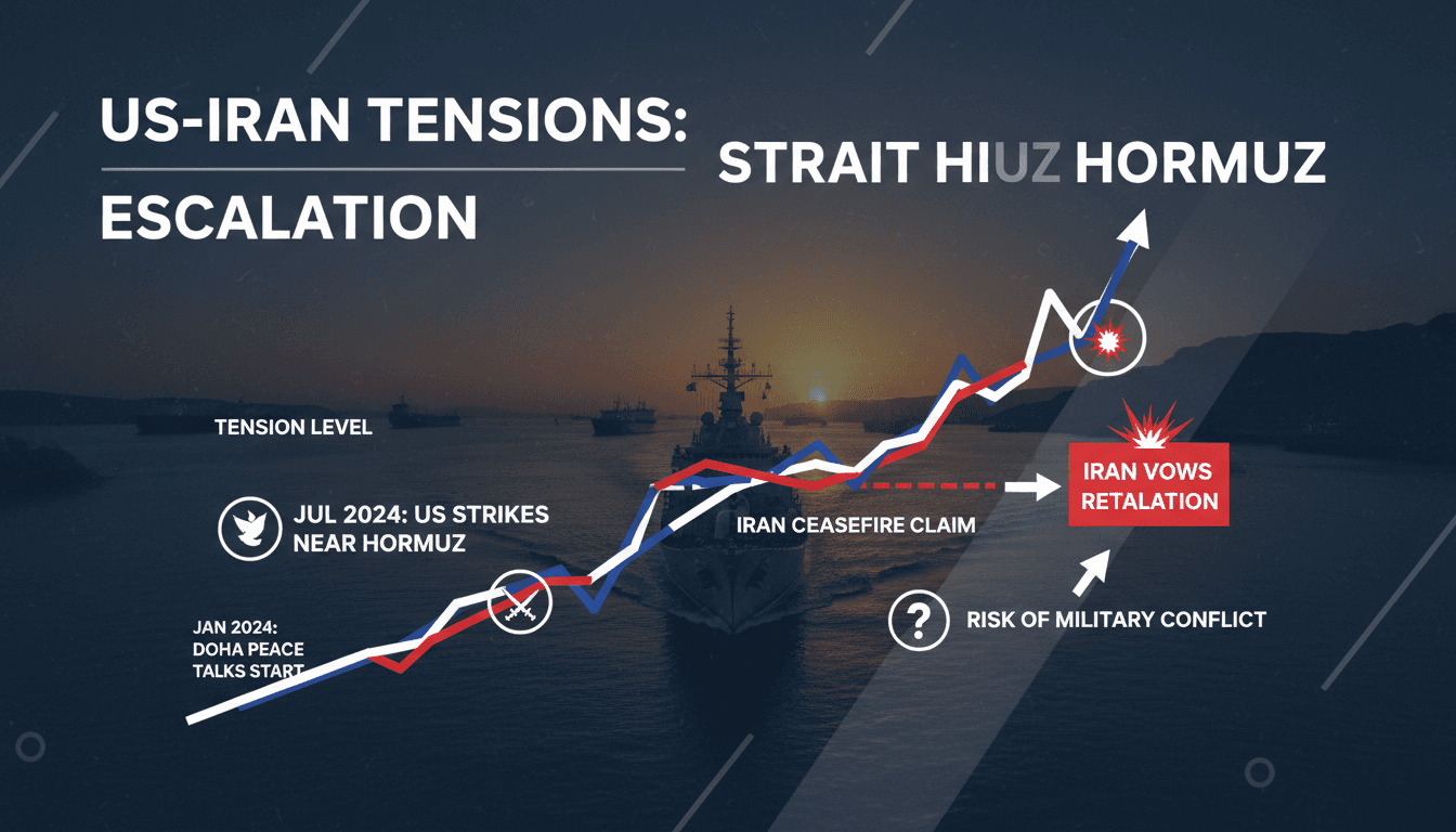 U.S. military operations near the Strait of Hormuz amidst rising tensions with Iran.