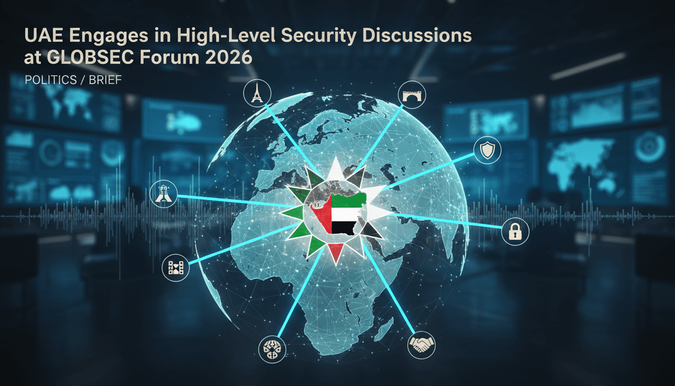 UAE delegation at GLOBSEC Forum 2026 discussing global security issues.