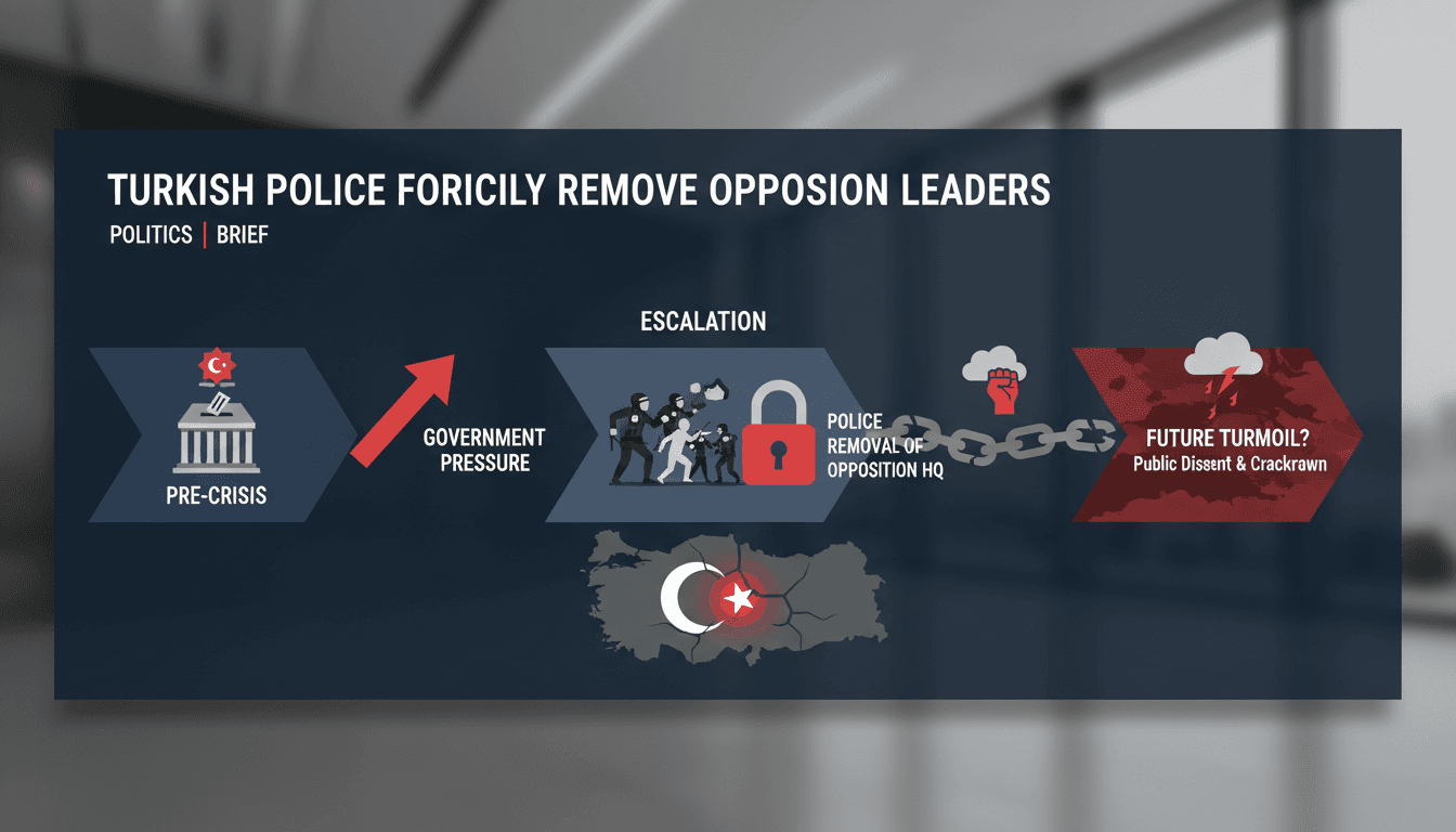 Turkish police removing opposition leaders from headquarters