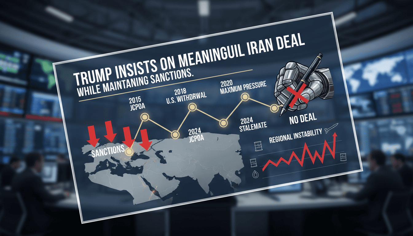 President Trump discussing Iran negotiations and sanctions policy.