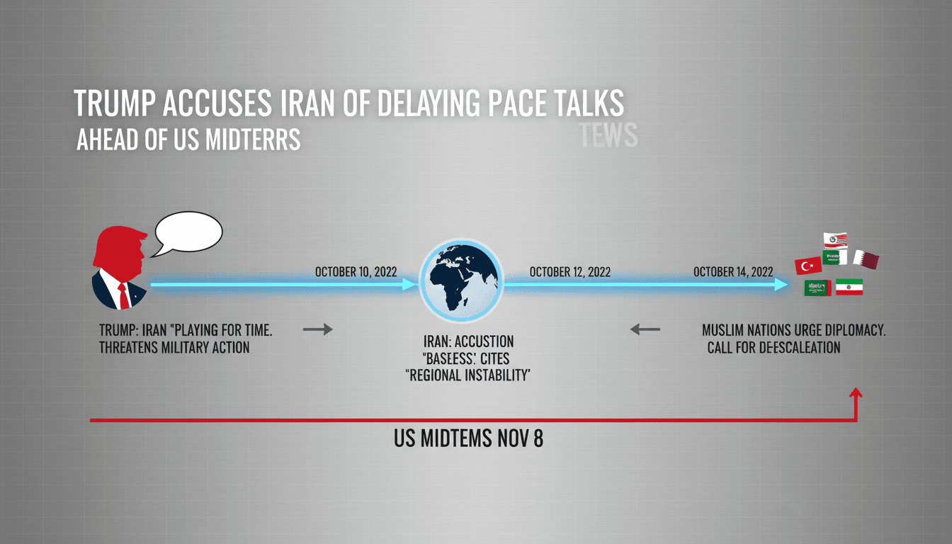 President Trump speaking about Iran and peace negotiations ahead of the midterm elections.