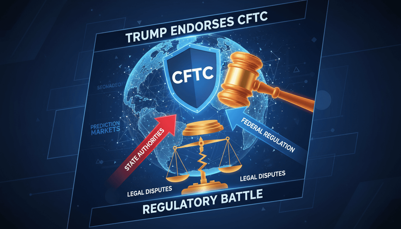 President Trump endorses CFTC for prediction market regulation.