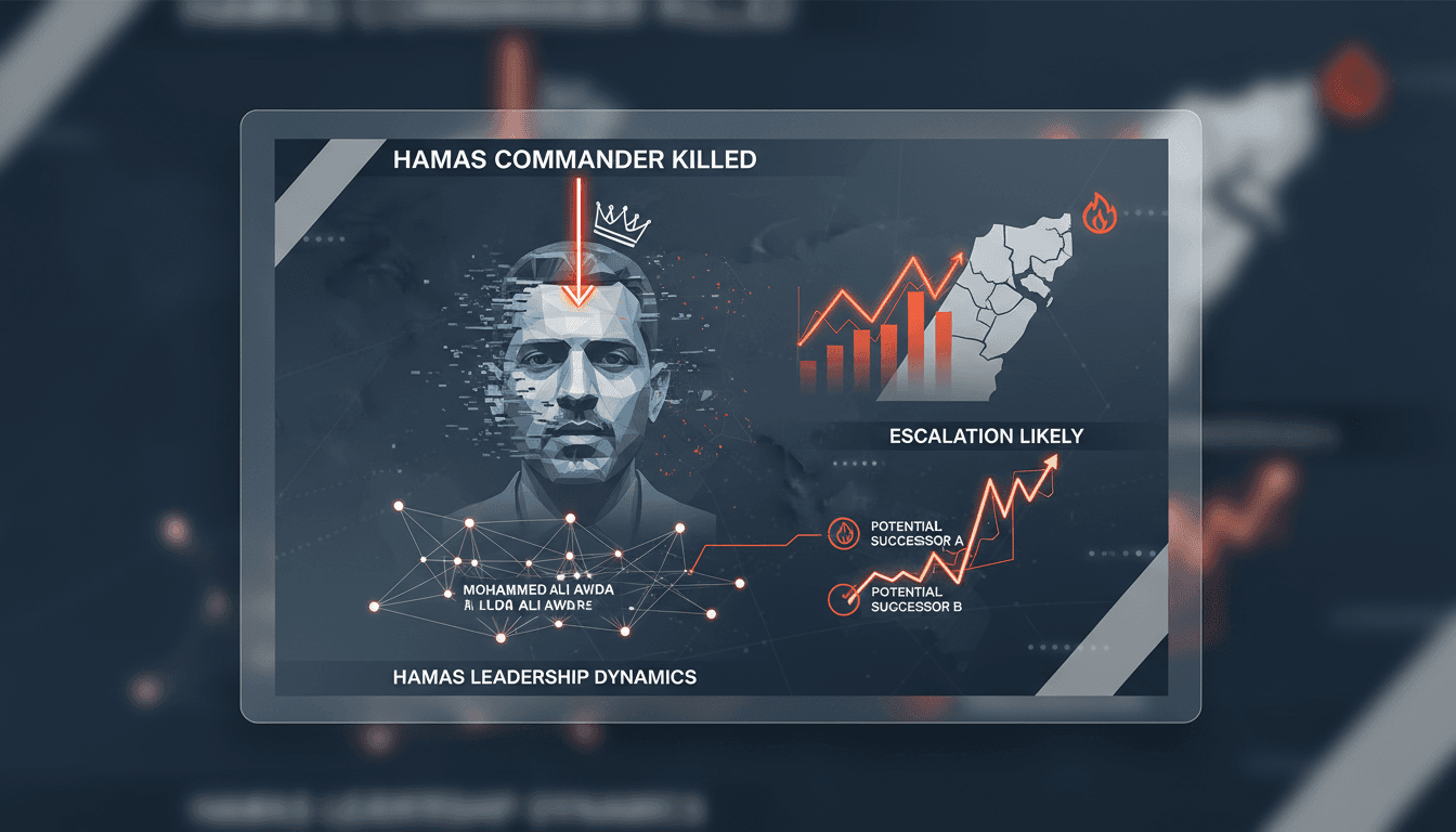 Image depicting the aftermath of the airstrike that killed Hamas commander Mohammed Ali Awda.