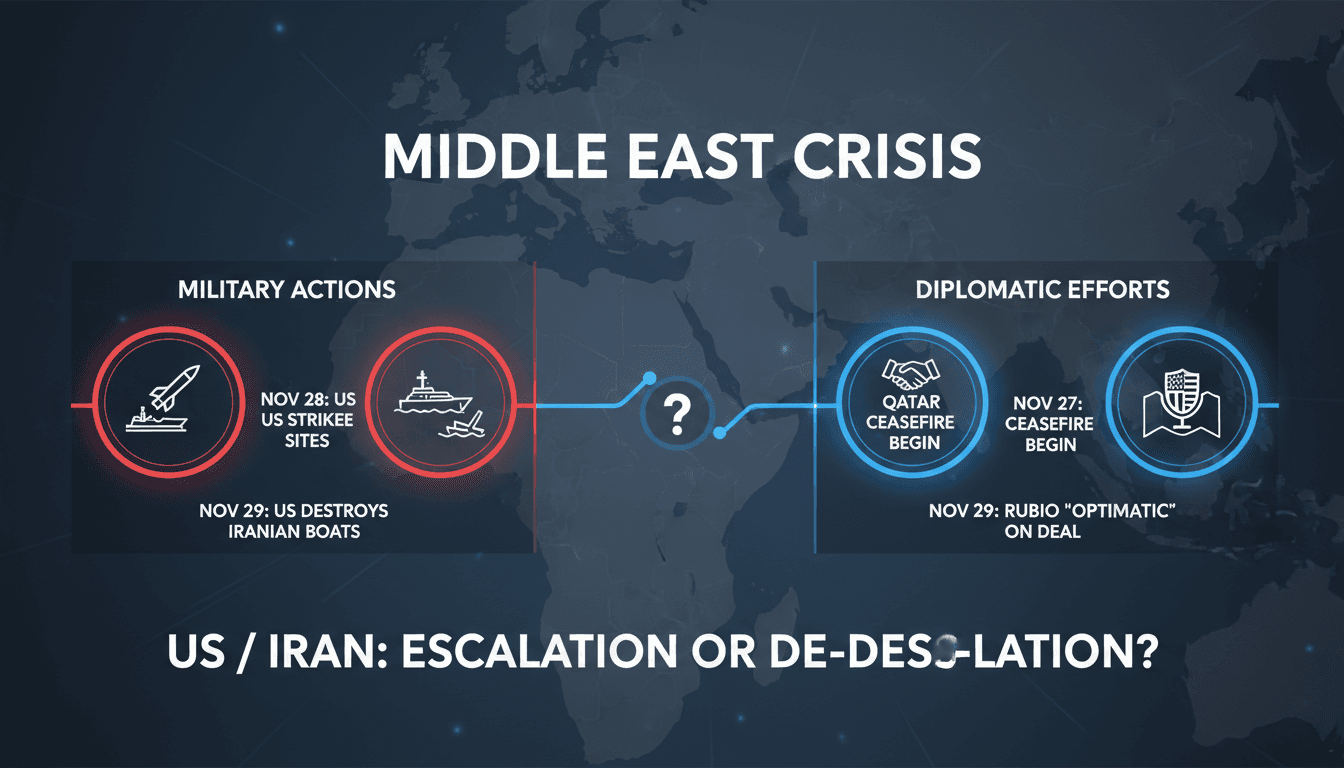 US military operations in the Middle East during ceasefire negotiations