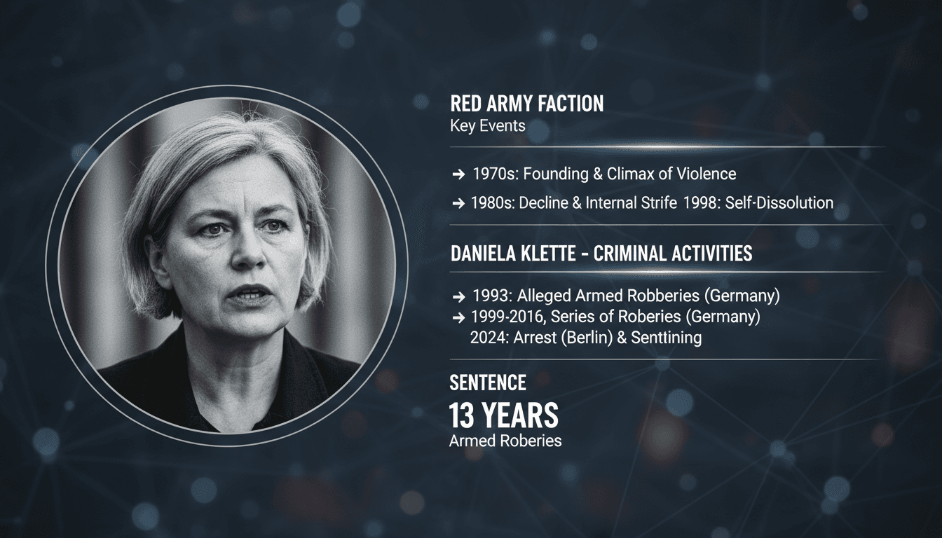 Daniela Klette during her trial for armed robberies in Germany.