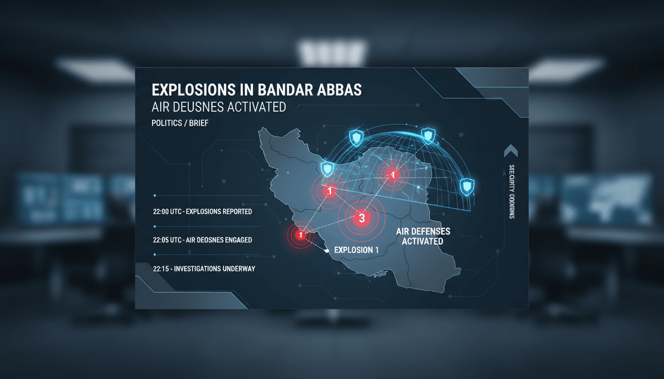 Explosions in Bandar Abbas prompting air defense systems activation