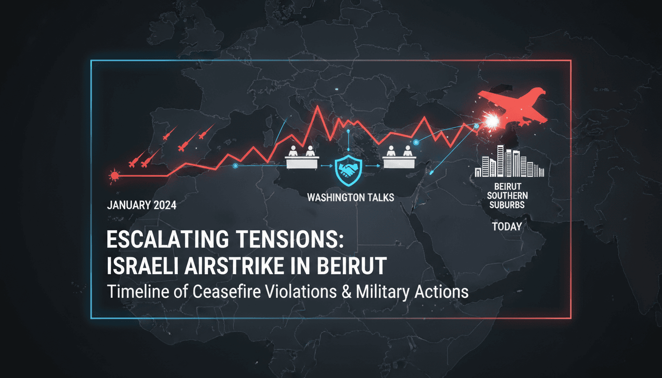 Israeli airstrike in Beirut's southern suburbs amidst rising tensions