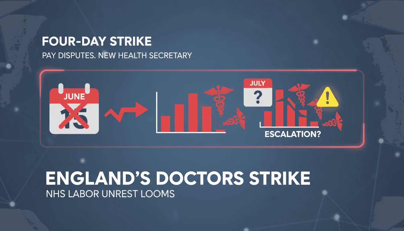 Resident doctors in England preparing for a strike over pay disputes.