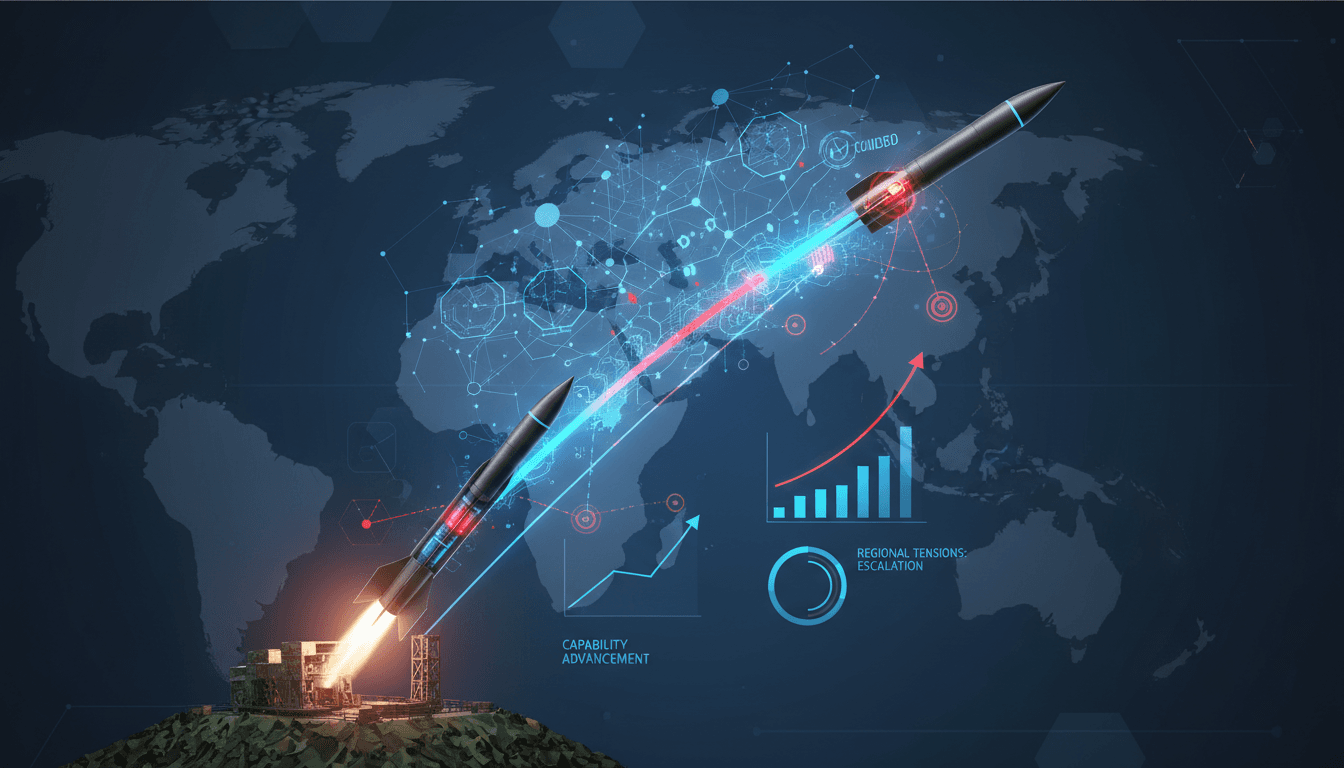 North Korean missile launch showcasing AI technology advancements