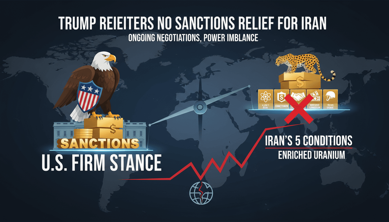 President Trump addressing sanctions policy regarding Iran.