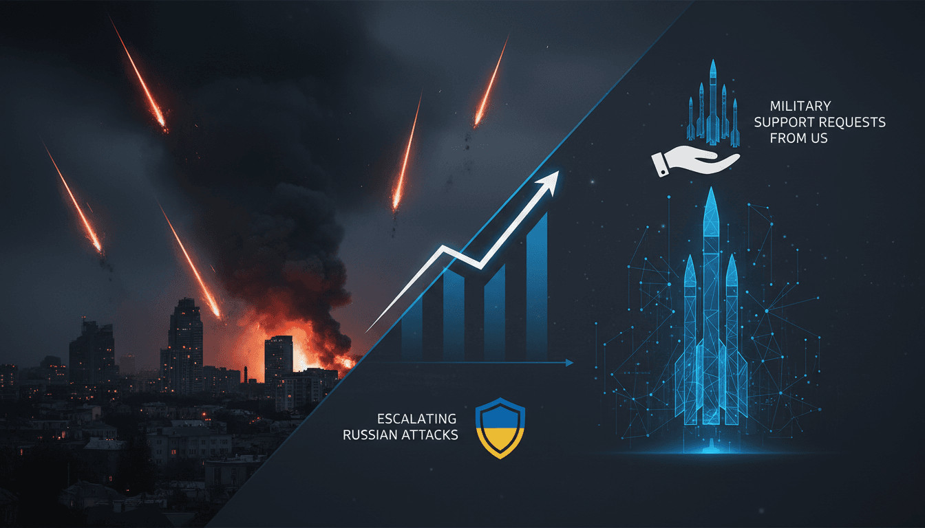 Ukrainian President Zelenskyy discusses military support amid Russian aggression.
