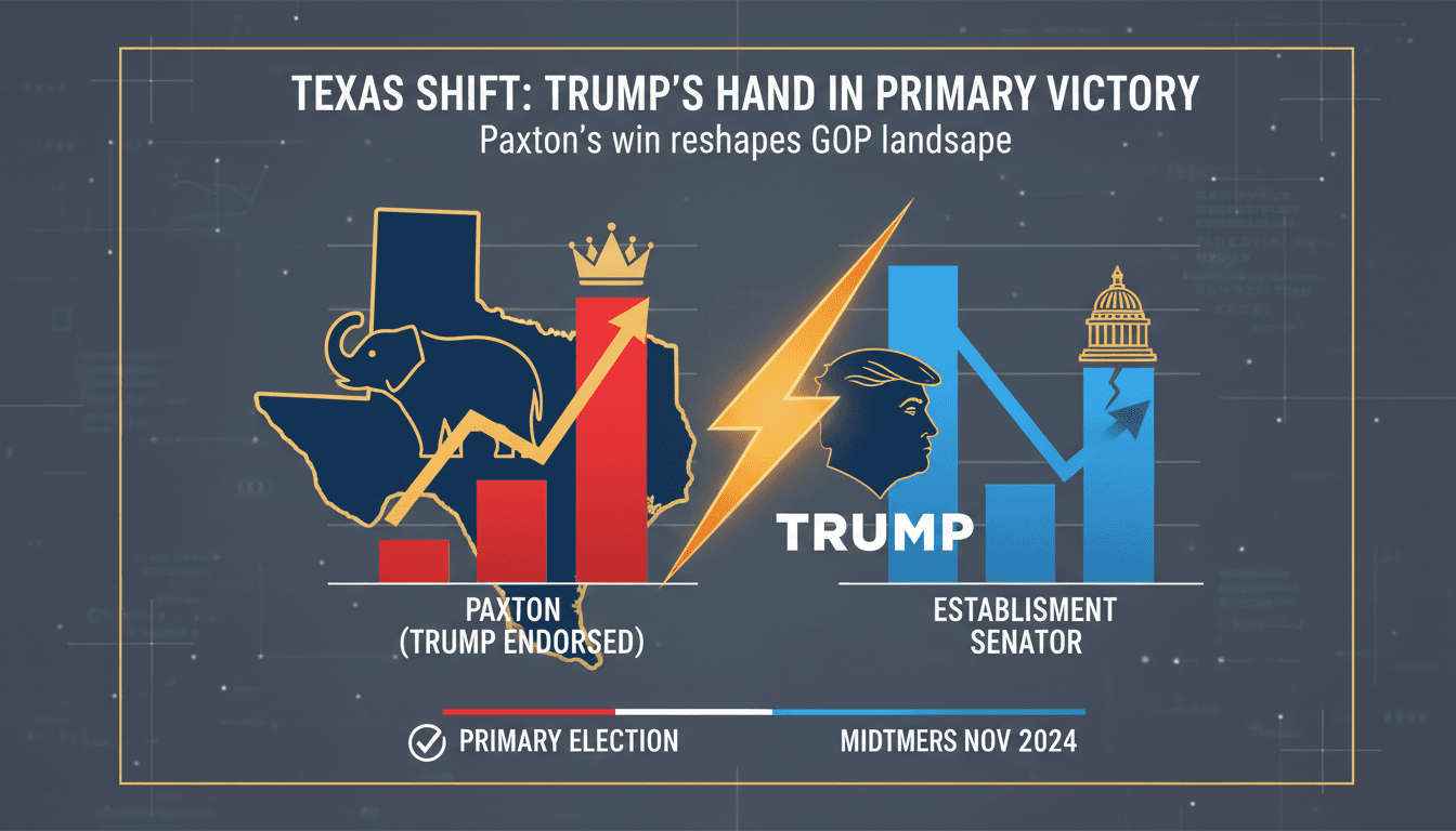 Ken Paxton celebrating his primary election victory in Texas.