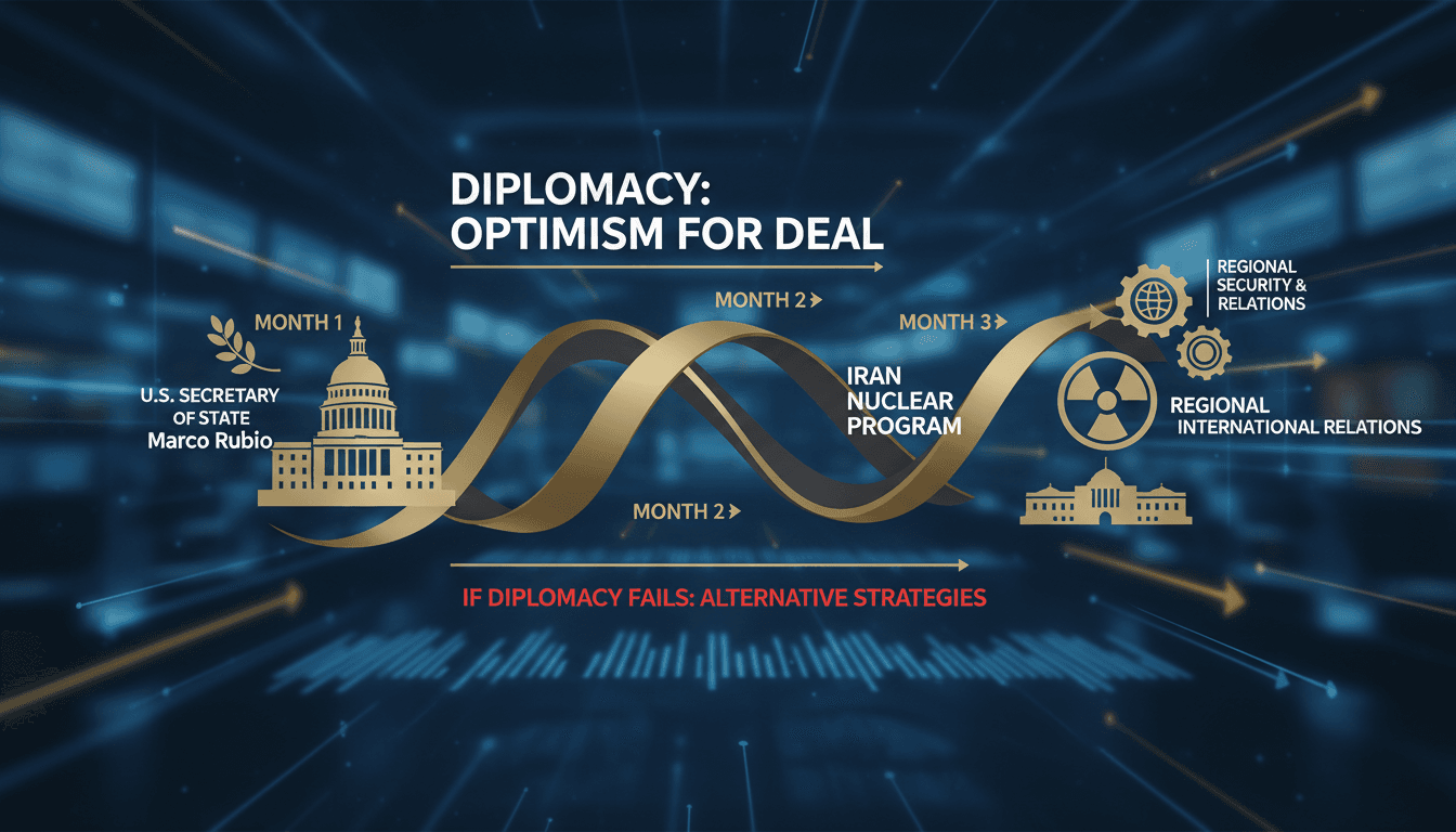 U.S. Secretary of State Marco Rubio discussing Iran nuclear negotiations.