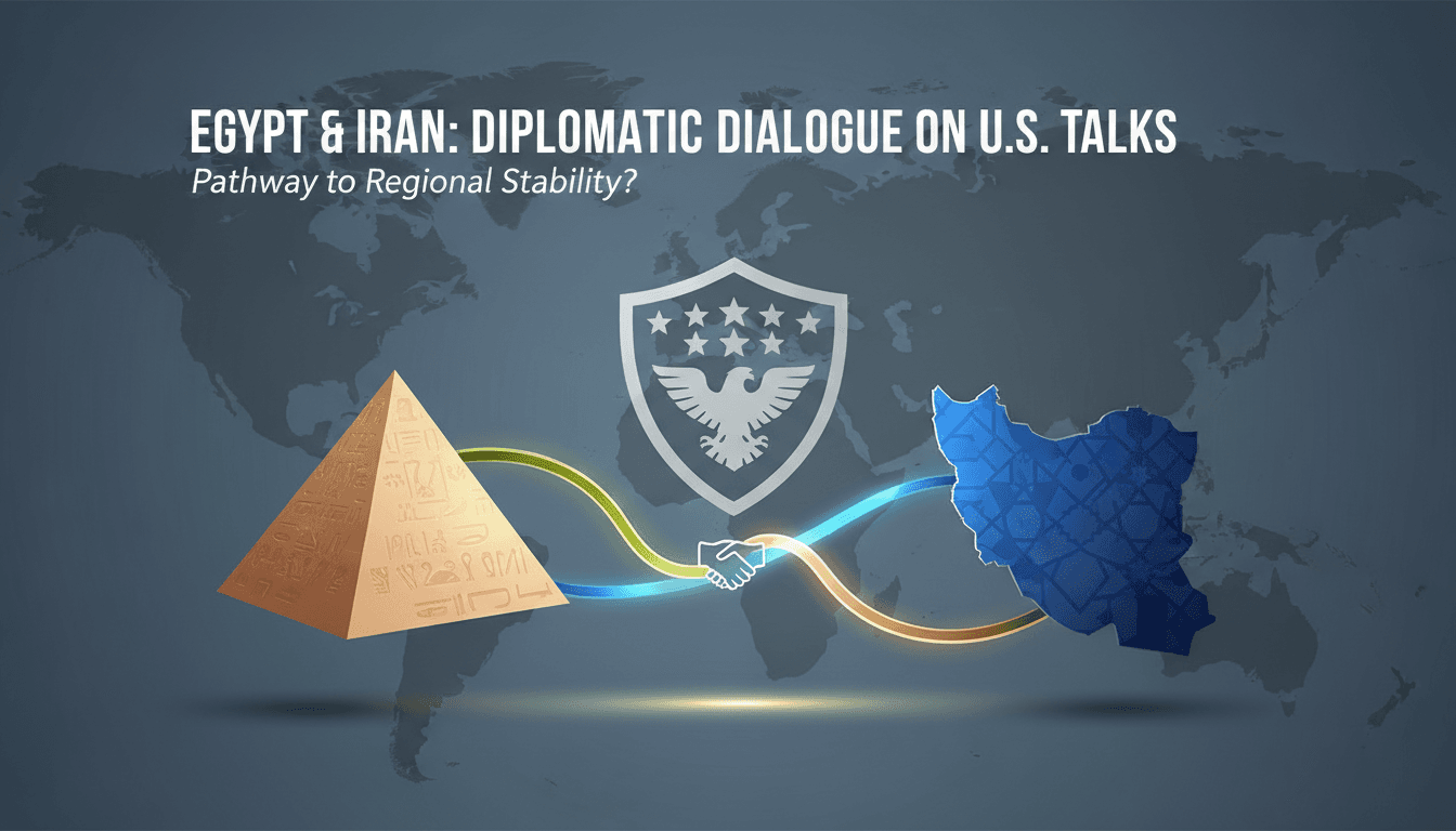 Egyptian and Iranian flags symbolizing diplomatic dialogue