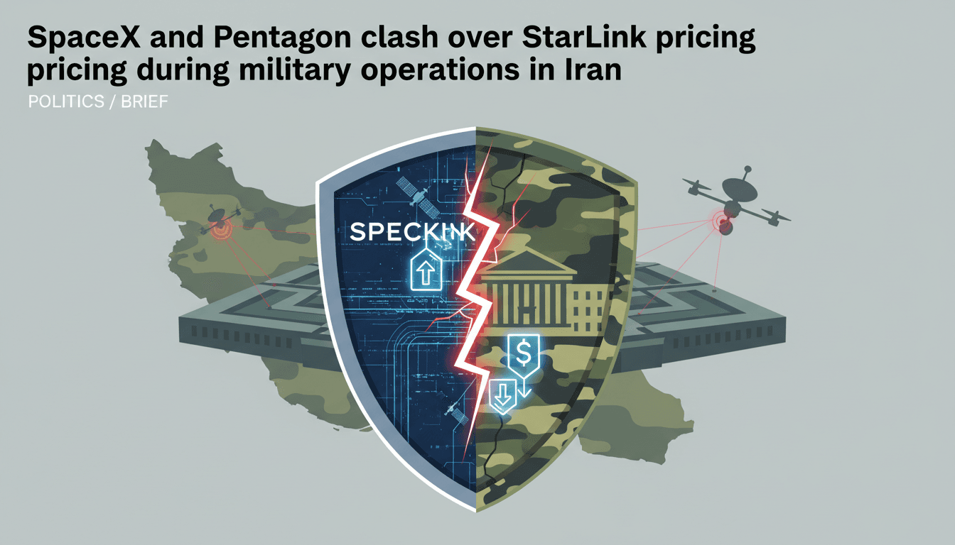 SpaceX and Pentagon clash over Starlink pricing during military operations in Iran.