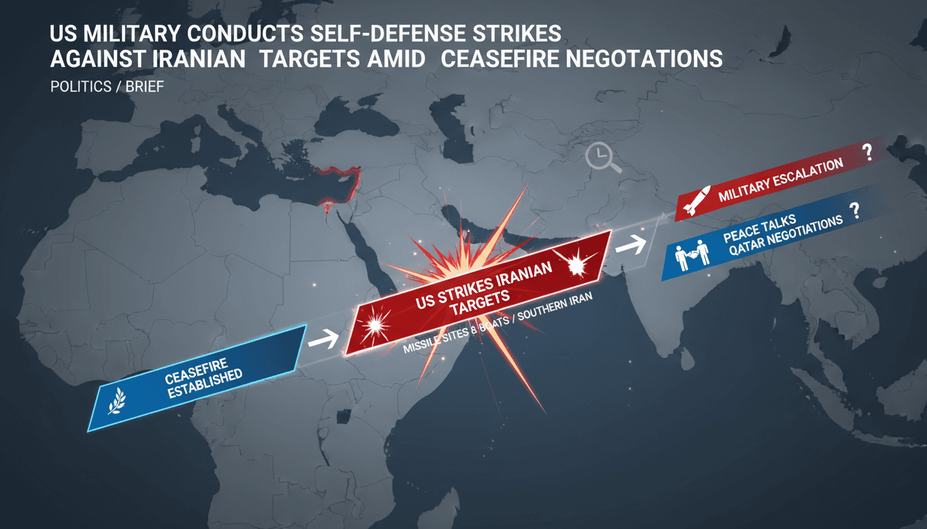 US military strikes against Iranian targets during peace talks