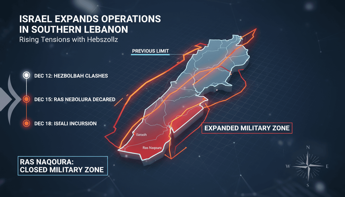 Israeli military operations in southern Lebanon with a focus on Ras Naqoura.