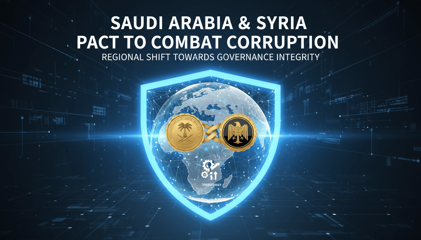 Saudi Arabia and Syria leaders signing anti-corruption memorandum