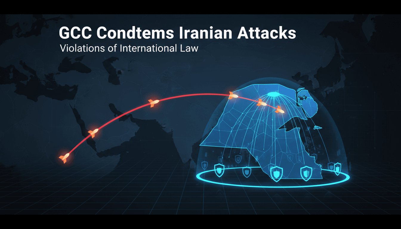 GCC Secretary-General condemning Iranian attacks on Kuwait