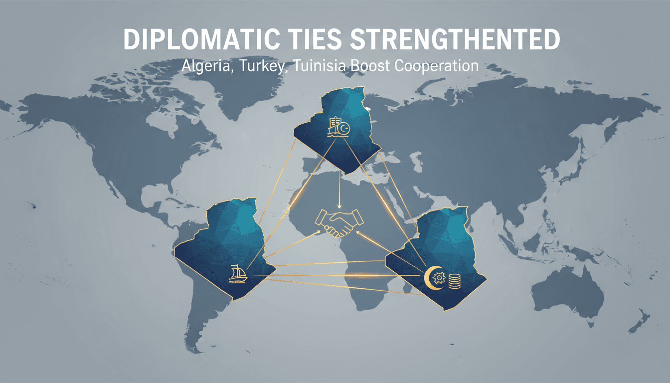 Algerian President Tebboune on a diplomatic call with Turkey and Tunisia leaders.
