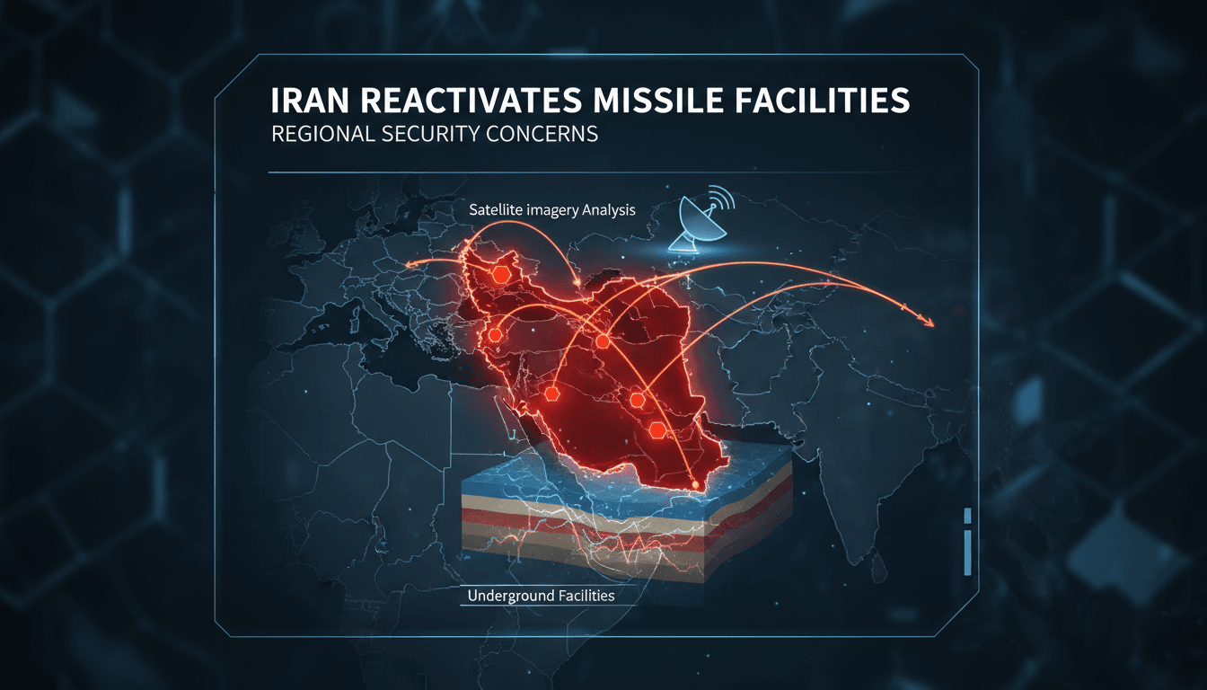 Satellite imagery showing Iran's underground missile facilities being reactivated.