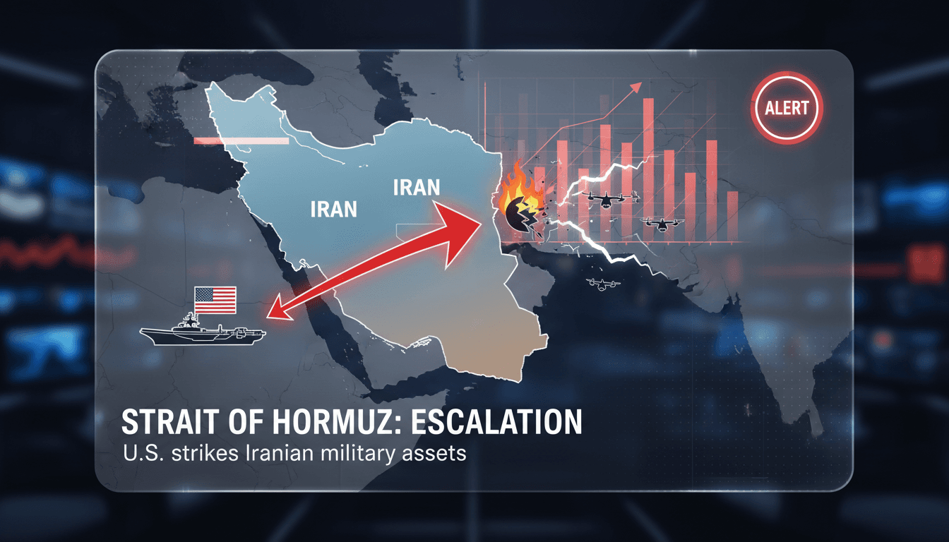 U.S. military conducts strikes against Iranian military assets in Strait of Hormuz