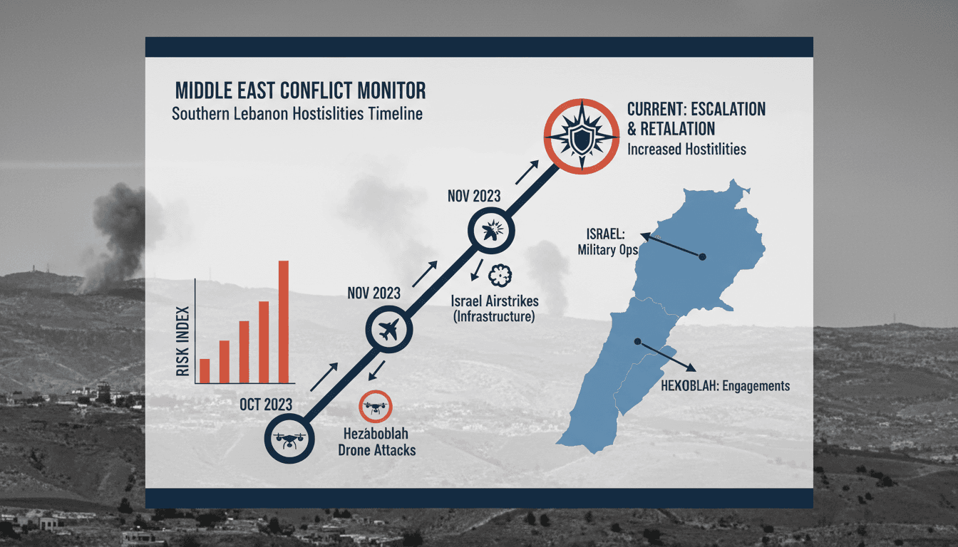 Israeli airstrikes targeting Hezbollah infrastructure in southern Lebanon.