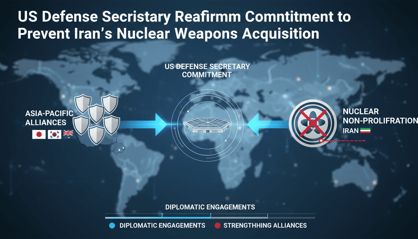 US Defense Secretary Pete Hegseth during a press briefing on Iran's nuclear ambitions.