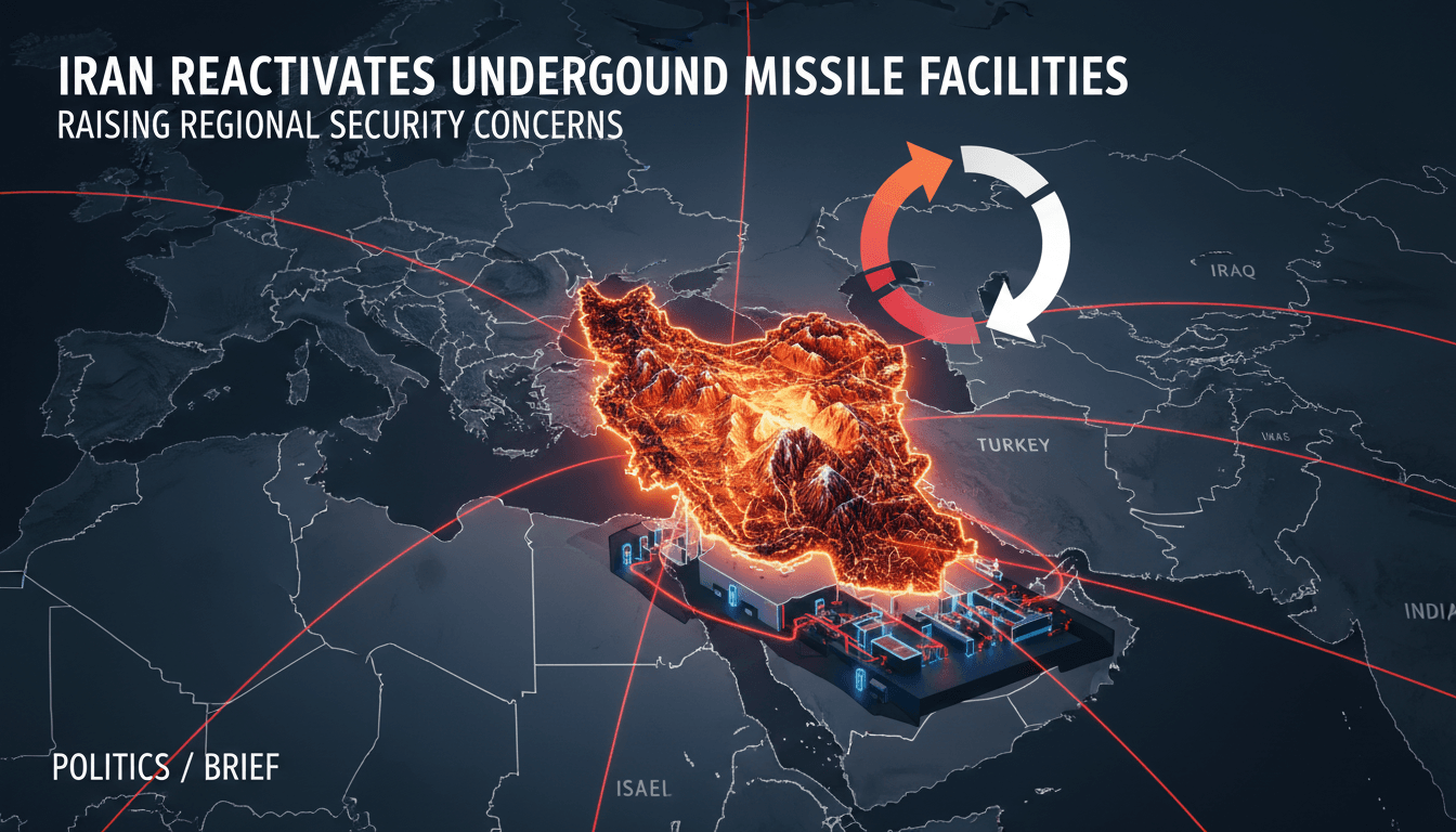 Satellite imagery showing Iran's underground missile facilities being reactivated.