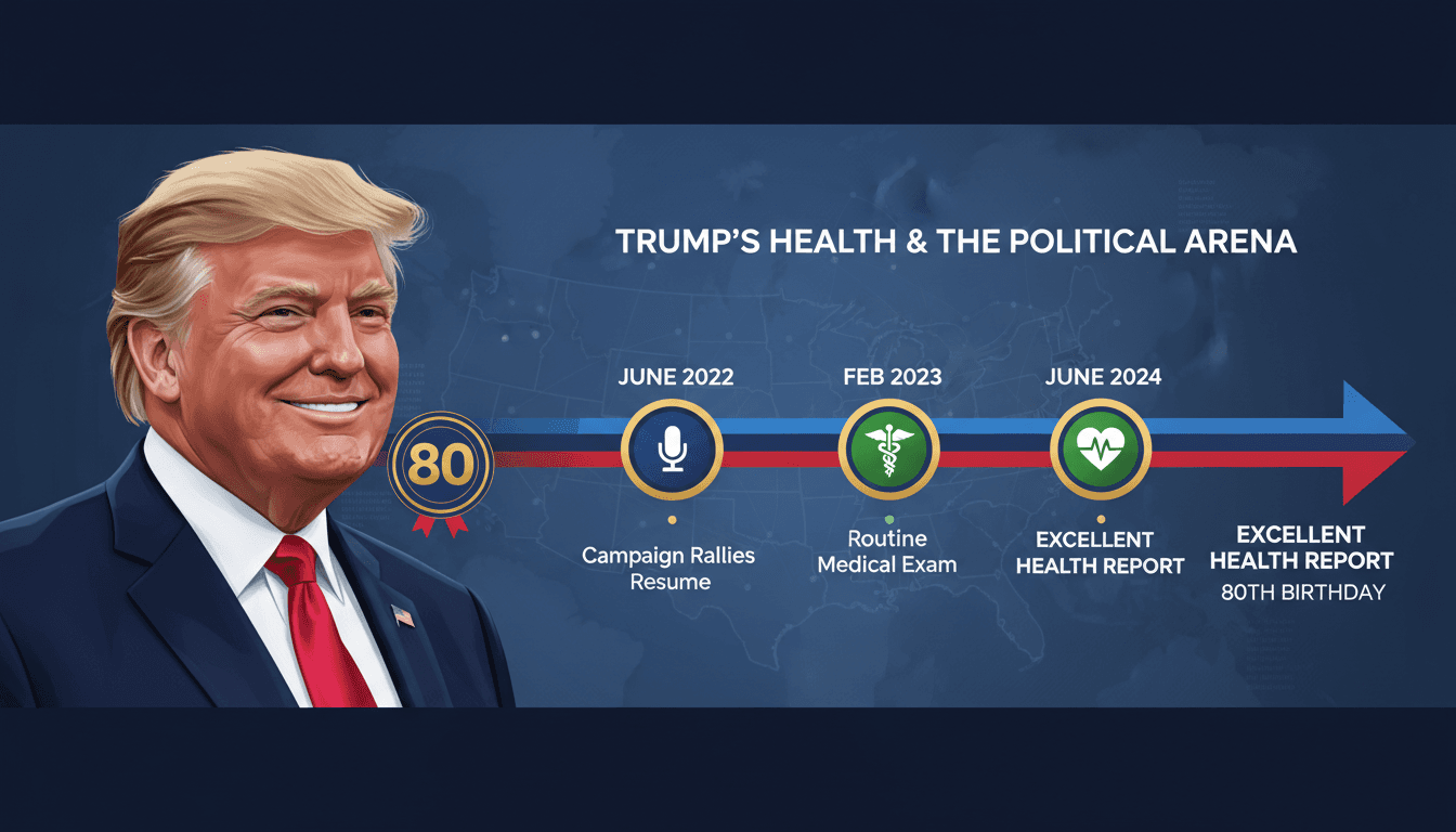 President Trump at a press conference discussing his health report.