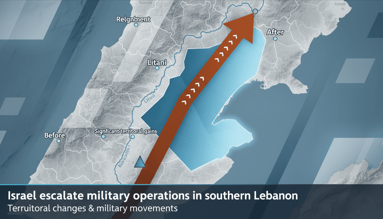 Israeli troops advancing in southern Lebanon with territorial gains