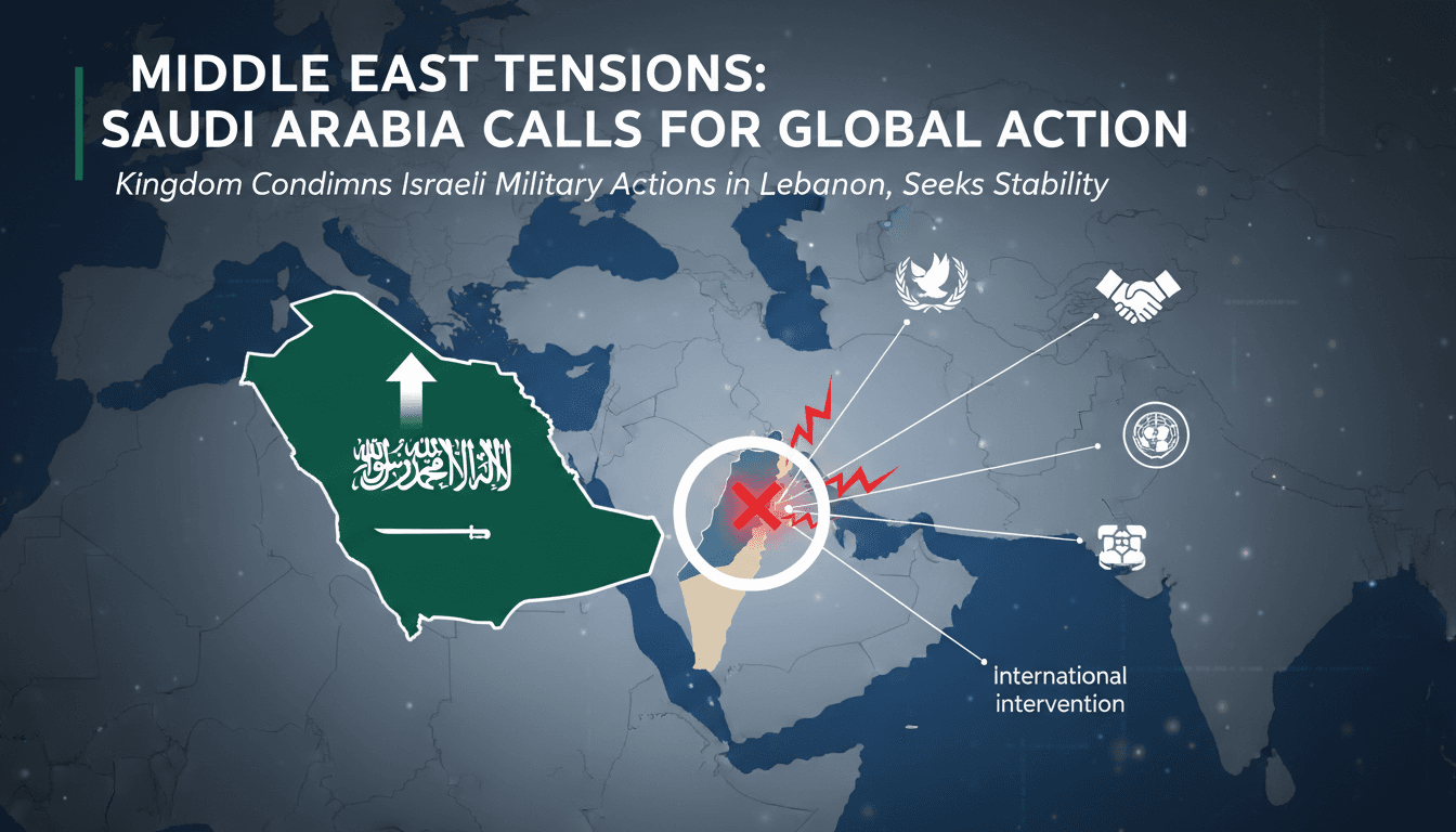 Saudi Arabia condemns Israeli military actions in Lebanon