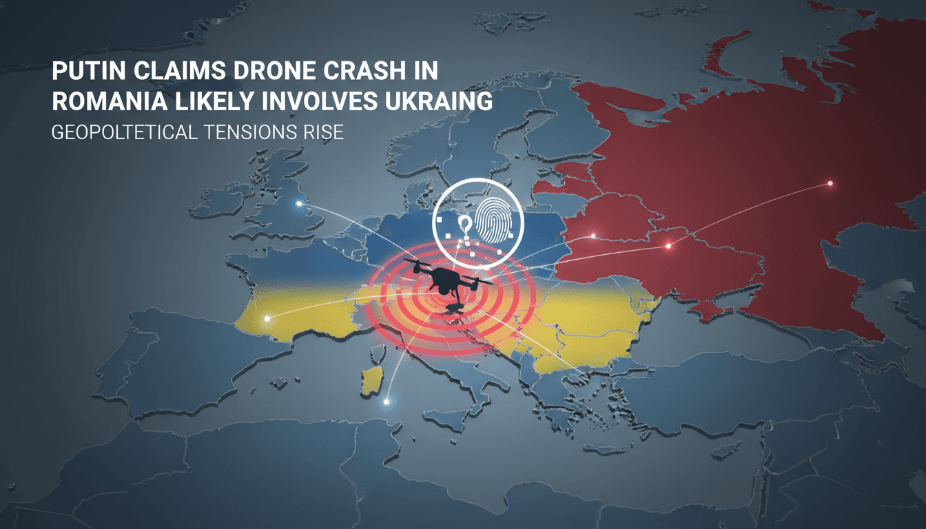 Putin Claims Drone Crash in Romania Likely Involves Ukraine