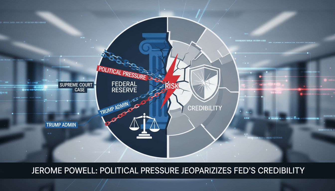 Jerome Powell speaking about the Federal Reserve's independence and credibility.
