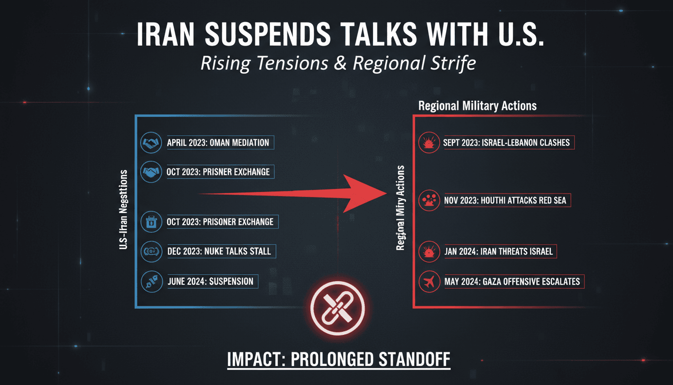 Map highlighting Iran and Israel with military action indicators