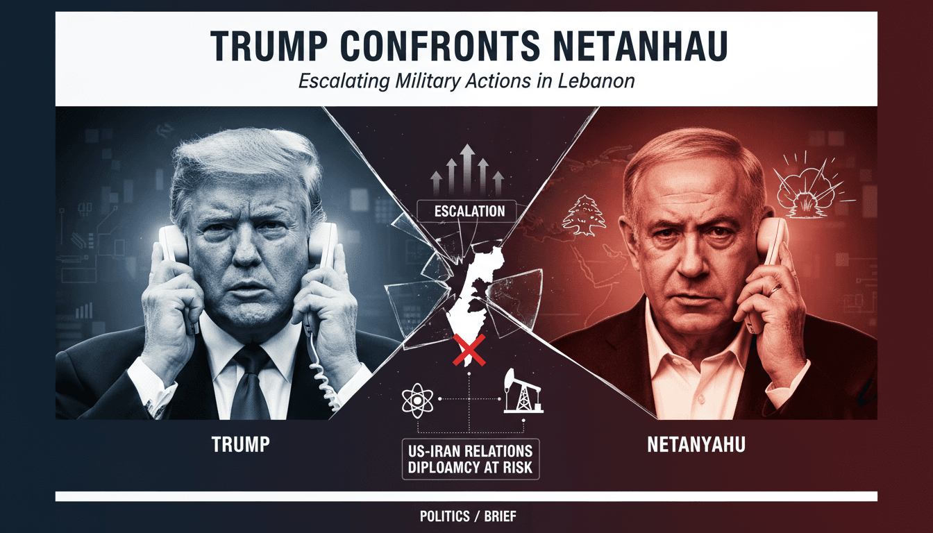 President Trump and Prime Minister Netanyahu discussing military actions in Lebanon.